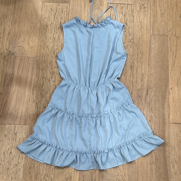 NWT CUPSHE Live Life On The Beach Blue Tiered Ruffle Midi Dress Medium - Picture 5 of 8